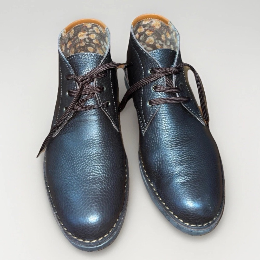 Otisopse Handmade In Italy Brown Pebbled Leather Chukka Boots Men’s Size 12 US